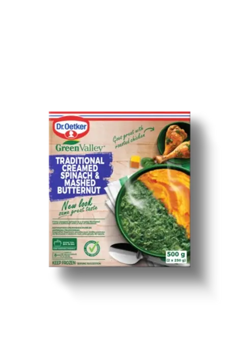 Dr. Oetker Traditional Creamed Spinach & Mashed Butternut 500 g